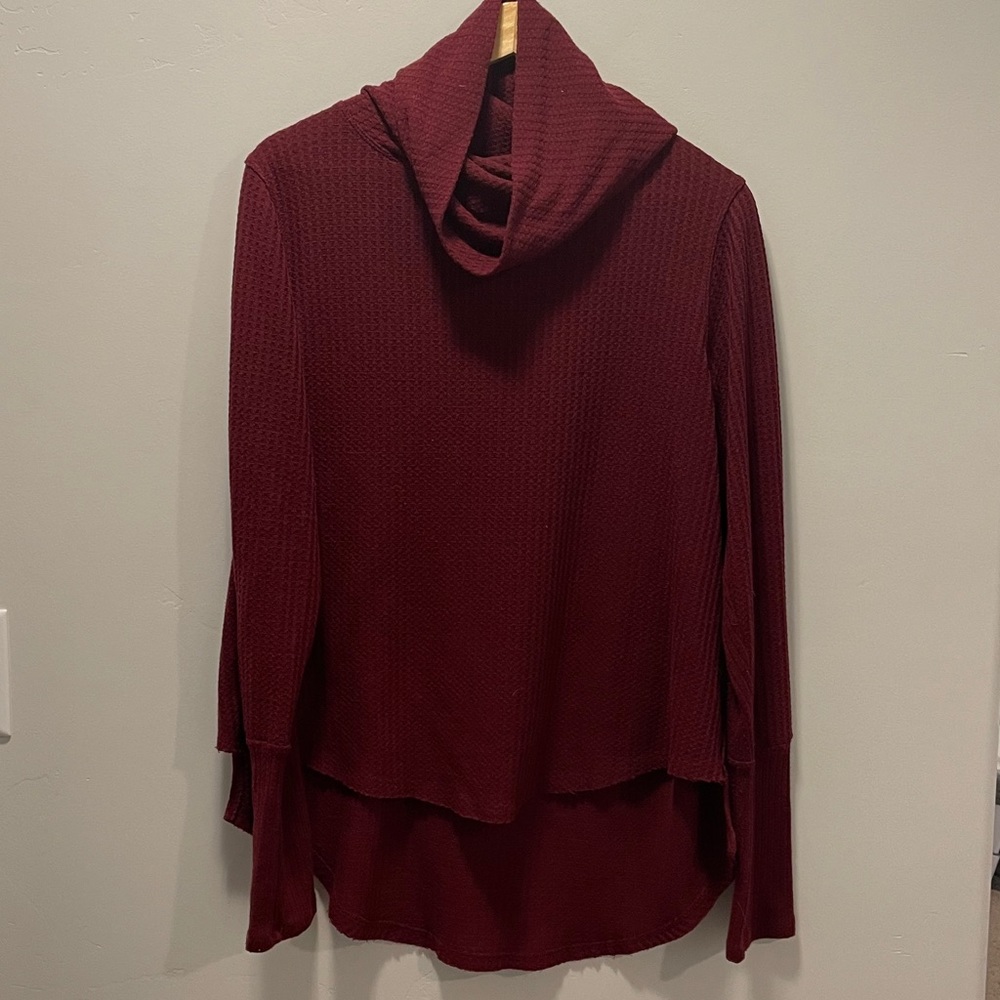 Maroon cowl neck sweater